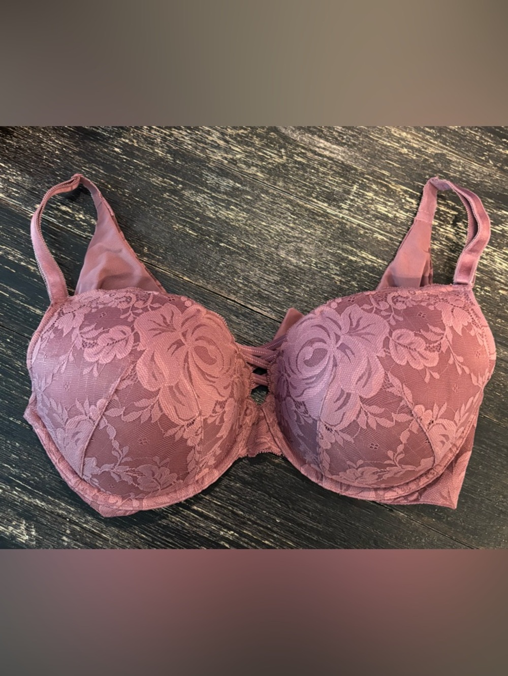 torrid Lace Underwire Bra in Dusty Mauve